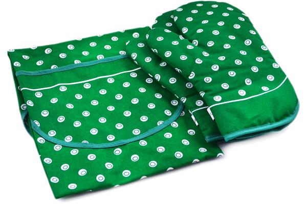 Apron | Artland Apron with 2 Mitts Set 29" Green Apron Apron