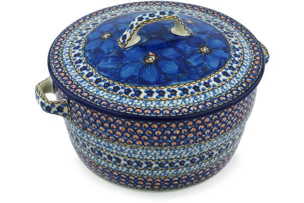 Bakers | Ceramika Artystyczna Dutch Oven 8-inch Cobalt Poppies UNIKAT Bakers Bakers