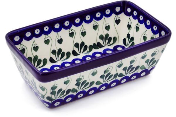 Bakers | Ceramika Artystyczna Loaf Pan 8" Bleeding Heart Peacock Bakers Bakers