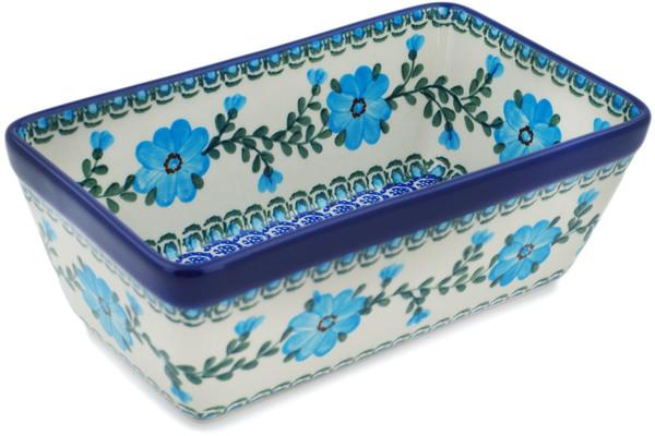 Bakers | Ceramika Artystyczna Loaf Pan 8" Blue Buttercup Bakers Bakers