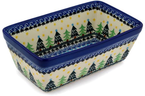 Bakers | Ceramika Artystyczna Loaf Pan 8" Christmas Evergreen Bakers Bakers