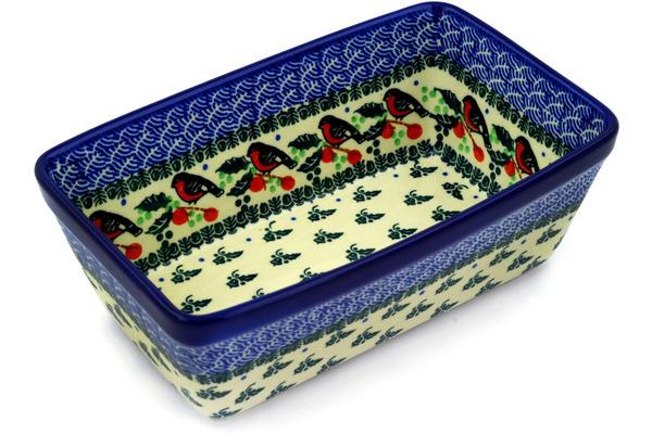 Bakers | Ceramika Artystyczna Loaf Pan 8" Holly Robin Bakers Bakers