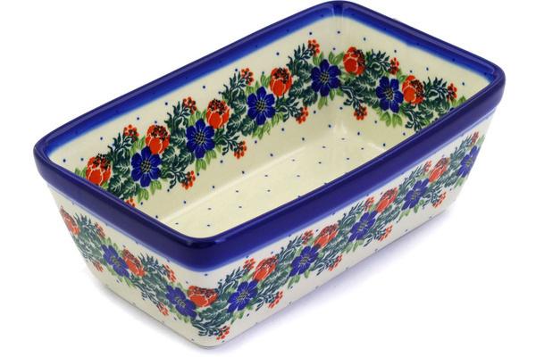 Bakers | Ceramika Artystyczna Loaf Pan 8" Polish Wreath Bakers Bakers