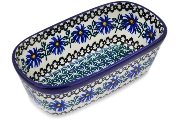 Bakers | Ceramika Artystyczna Mini loaf pan Blue Chicory Bakers Bakers