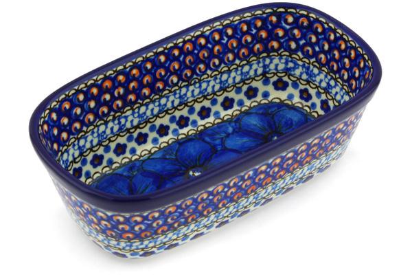 Bakers | Ceramika Artystyczna Mini loaf pan Cobalt Poppies UNIKAT Bakers Bakers