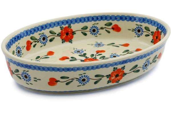 Bakers | Ceramika Artystyczna Oval Baker 11" Cherry Blossoms Bakers Bakers