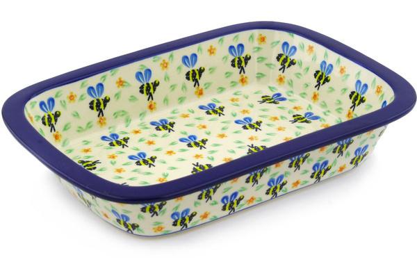 Bakers | Ceramika Artystyczna Rectangular Baker 10" Honey Bee Bakers Bakers