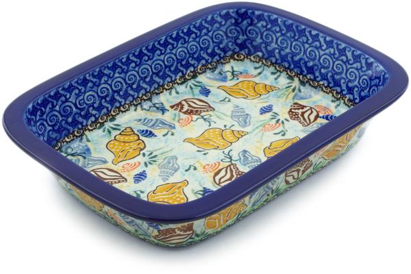 Bakers | Ceramika Artystyczna Rectangular Baker 10" Ocean Whisper UNIKAT Bakers Bakers