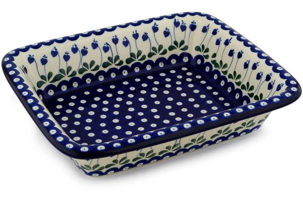 Bakers | Ceramika Artystyczna Rectangular Baker 12" Bleeding Heart Peacock Bakers Bakers