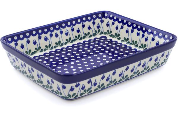 Bakers | Ceramika Artystyczna Rectangular Baker 12" Bleeding Heart Peacock Bakers Bakers