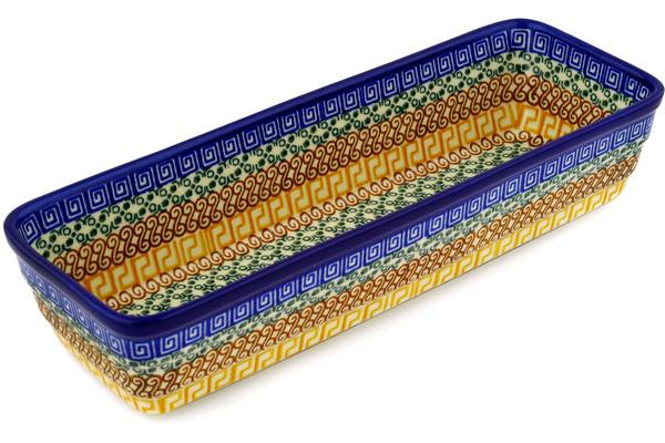 Bakers | Ceramika Artystyczna Rectangular Baker 12" Grecian Sea Bakers Bakers