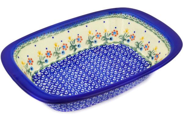 Bakers | Ceramika Bona Rectangular Baker with Handles 11" Spring Flowers Bakers Bakers