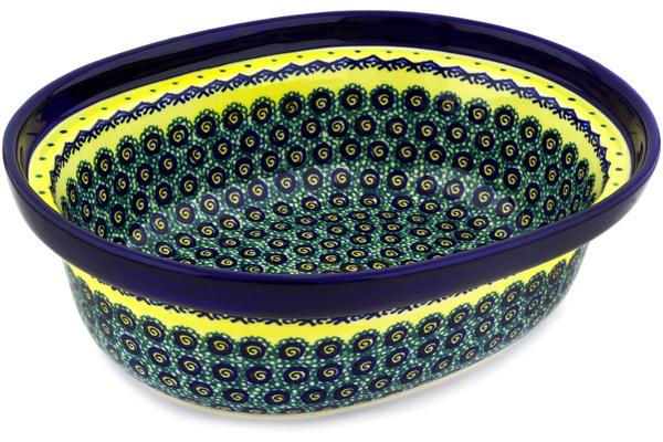 Bakers | Zaklady Ceramiczne Oval Baker 12" Peacock Bumble Bee Bakers Bakers