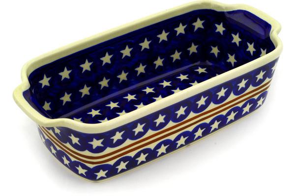 Bakers | Zaklady Ceramiczne Rectangular Baker with Handles 10" Stars And Stripes Bakers Bakers