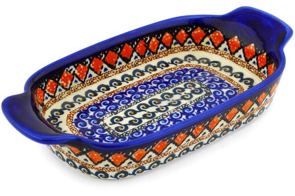 Bakers | Zaklady Ceramiczne Serving Dish or Baker Small Coral Diamonds UNIKAT Bakers Bakers