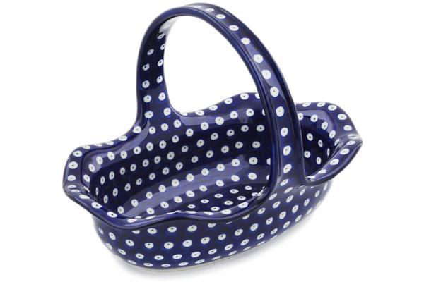 Baskets | Ceramika Artystyczna Basket with Handle 11" Blue Eyes Baskets Baskets