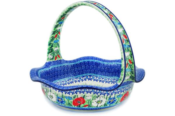 Baskets | Ceramika Artystyczna Basket with Handle 11" Polish Fields UNIKAT Baskets Baskets