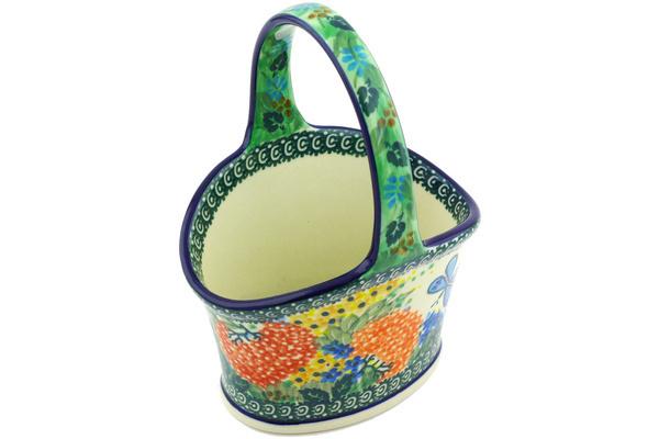 Baskets | Ceramika Artystyczna Basket with Handle 7" Garden Delight UNIKAT Baskets Baskets