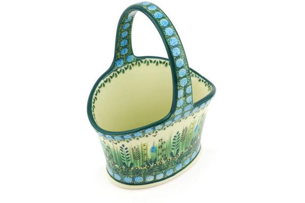 Baskets | Ceramika Artystyczna Basket with Handle 7" Prairie Land UNIKAT Baskets Baskets