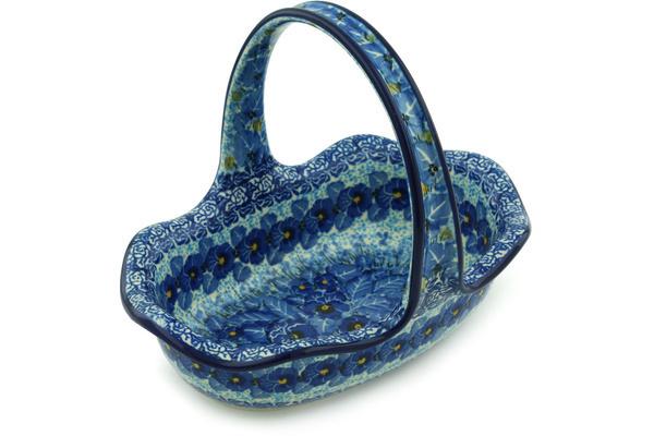 Baskets | Ceramika Artystyczna Basket with Handle 8" Deep Winter UNIKAT Baskets Baskets