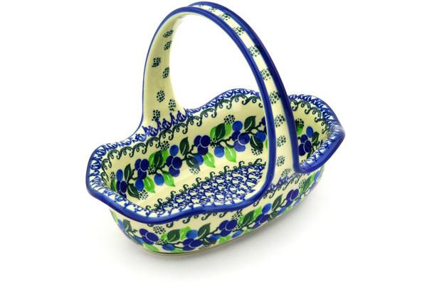 Baskets | Ceramika Artystyczna Basket with Handle 8" Limeberry Baskets Baskets