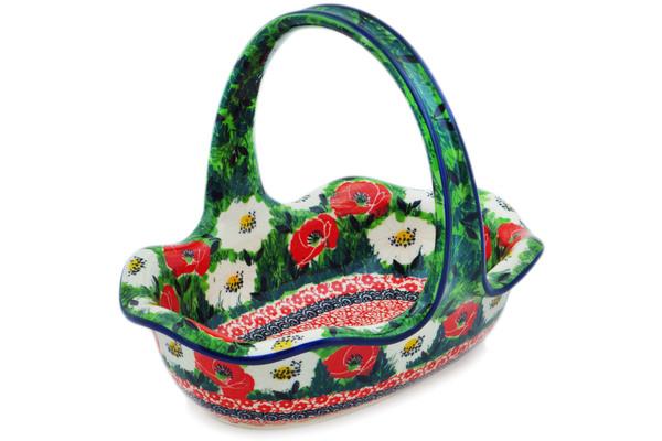 Baskets | Ceramika Artystyczna Basket with Handle 8" Polish Summer UNIKAT Baskets Baskets