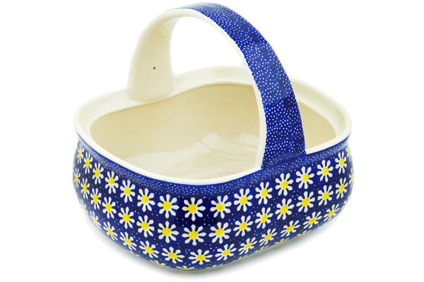 Baskets | Manufaktura Basket with Handle 10" Daisy Baskets Baskets