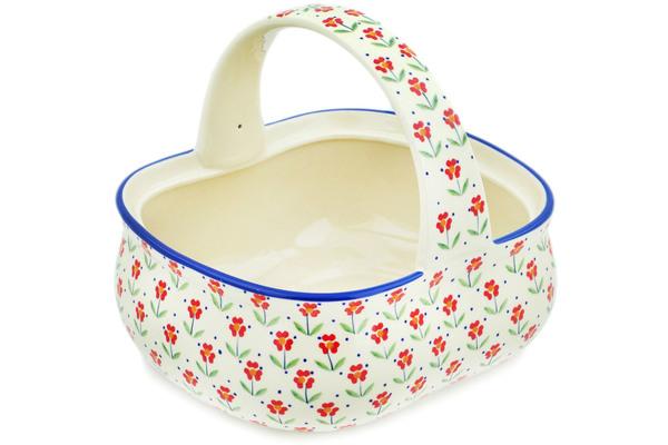 Baskets | Manufaktura Basket with Handle 10" Red Primrose Baskets Baskets