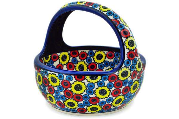 Baskets | Zaklady Ceramiczne Basket with Handle 8" Flower Freedom Baskets Baskets