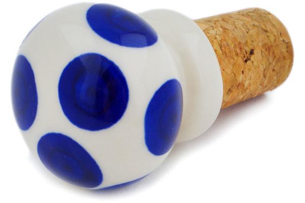 Bottles | Dalia Bottle Stopper 3" Blue Polka Dot Beauty Bottles Bottles