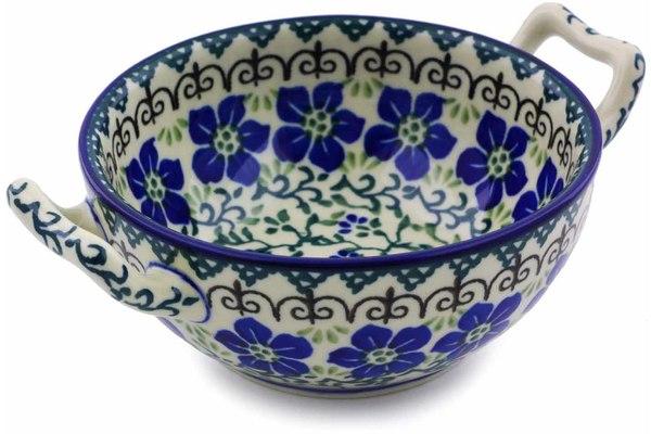 Bouillon Cups | Ceramika Artystyczna Bouillon Cup 10 oz Blue Dogwood Bouillon Cups Bouillon Cups