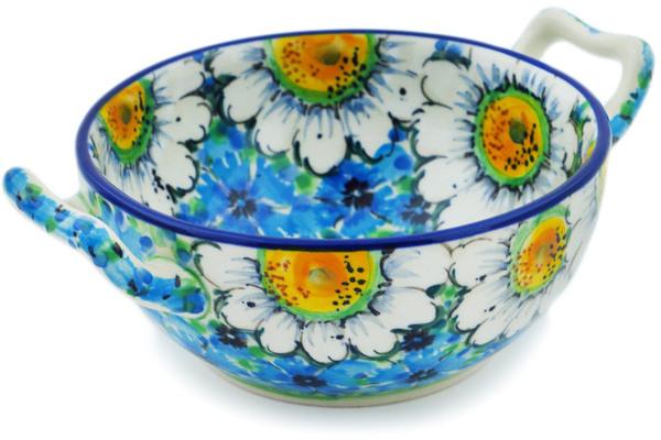 Bouillon Cups | Ceramika Artystyczna Bouillon Cup 10 oz Pansies And Daisies UNIKAT Bouillon Cups Bouillon Cups