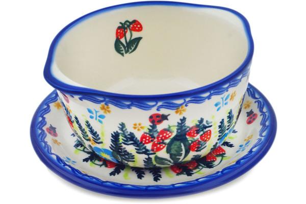 Bouillon Cups | Ceramika Bona Bouillon cup with saucer SpringGarden Berries UNIKAT Bouillon Cups Bouillon Cups