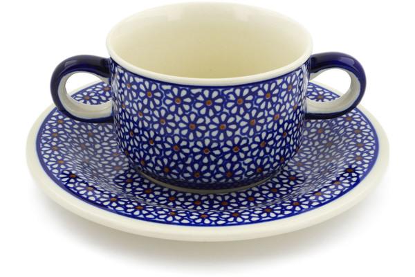 Bouillon Cups | Zaklady Ceramiczne Bouillon Cup with Saucer 13 oz Daisy Dreams Bouillon Cups Bouillon Cups