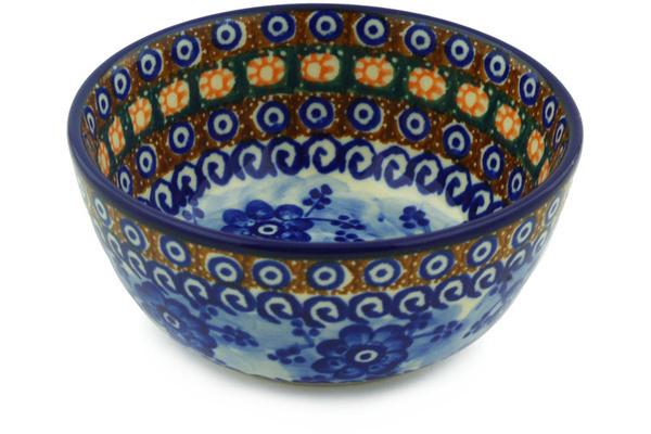 Bowls | Ceramika Artystyczna Bowl 5" Dancing Blue Poppies UNIKAT Bowls Bowls