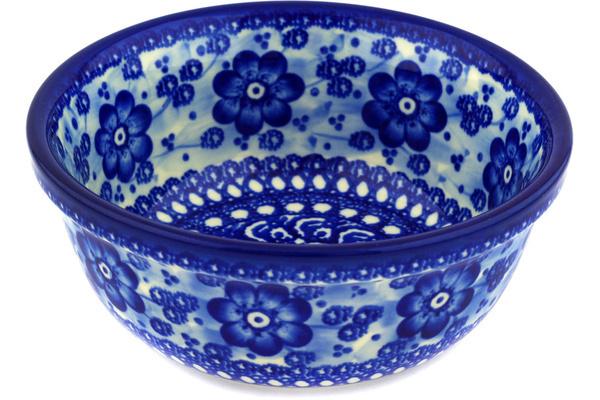 Bowls | Ceramika Artystyczna Bowl 6" Blue Poppy Circle UNIKAT Bowls Bowls