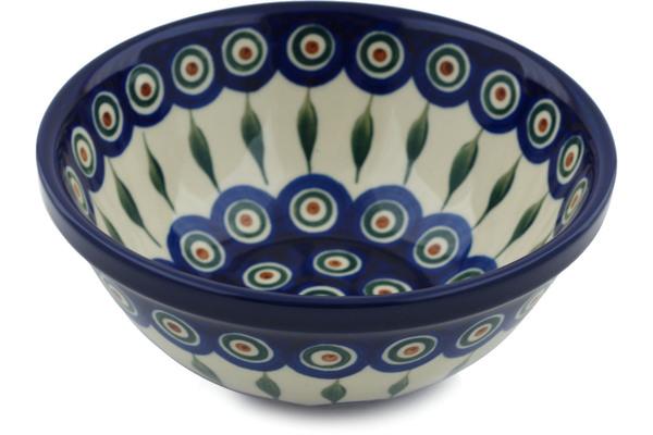 Bowls | Ceramika Artystyczna Bowl 6" Peacock Leaves Bowls Bowls