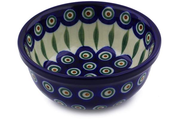 Bowls | Ceramika Artystyczna Bowl 6" Peacock Leaves Bowls Bowls