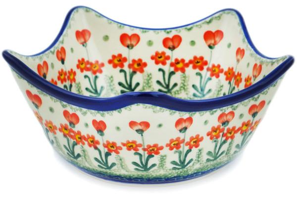 Bowls | Ceramika Artystyczna Bowl 7" Peach Spring Daisy Bowls Bowls