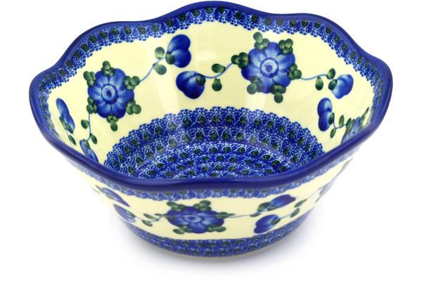 Bowls | Ceramika Artystyczna Bowl 8" Blue Poppies Bowls Bowls