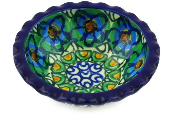 Bowls | Ceramika Artystyczna Scalloped Bowl 3" Mardi Gras UNIKAT Bowls Bowls