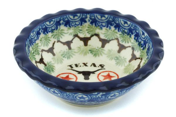 Bowls | Ceramika Artystyczna Scalloped Bowl 3" Texas State Bowls Bowls