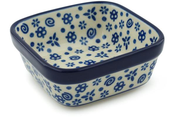 Bowls | Ceramika Artystyczna Square Bowl 4" Blue Confetti Bowls Bowls