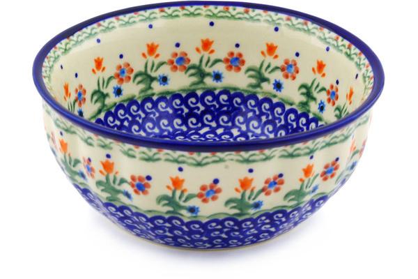 Bowls | Ceramika Bona Fluted Bowl 7" Spring Flowers Bowls Bowls