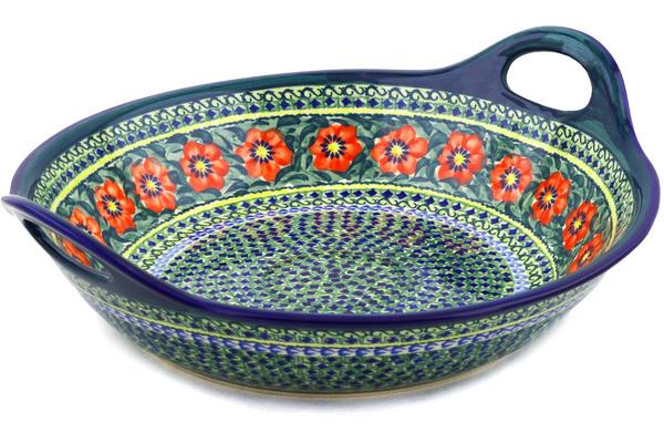 Bowls | Zaklady Ceramiczne Bowl with Handles 15-inch Poppies All Around UNIKAT Bowls Bowls