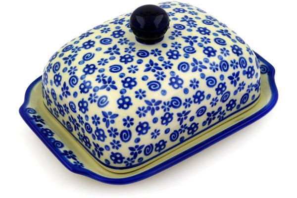 Butter Dishes | Ceramika Artystyczna Butter Dish 7" Blue Confetti Butter Dishes Butter Dishes