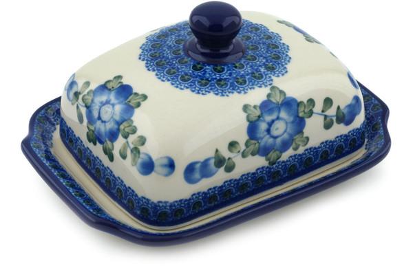 Butter Dishes | Ceramika Artystyczna Butter Dish 7" Blue Poppies Butter Dishes Butter Dishes