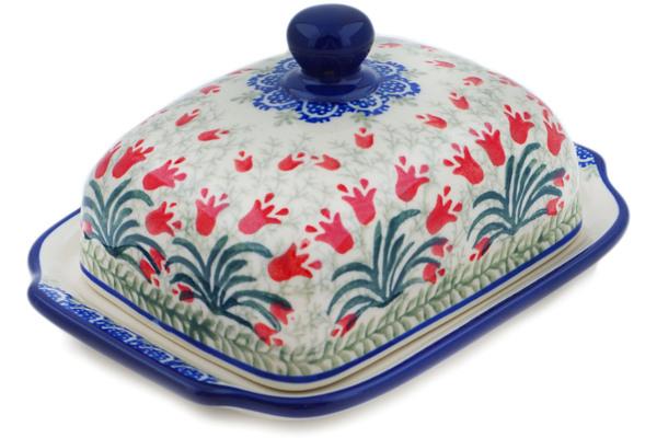 Butter Dishes | Ceramika Artystyczna Butter Dish 7" Crimson Bells Butter Dishes Butter Dishes