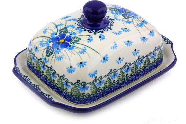 Butter Dishes | Ceramika Artystyczna Butter Dish 7" Forget Me Not UNIKAT Butter Dishes Butter Dishes