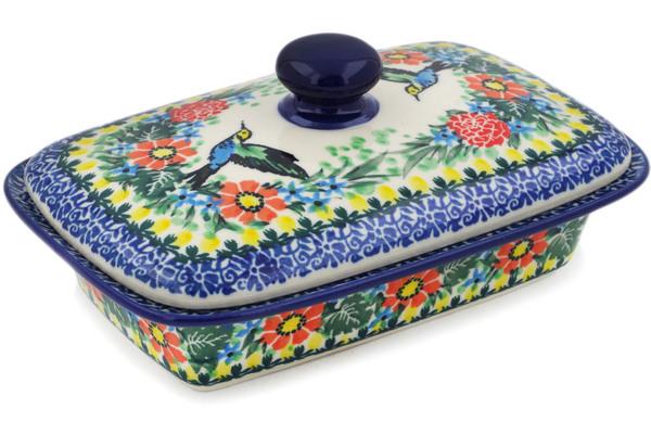 Butter Dishes | Ceramika Artystyczna Butter Dish 7" Solo Hummingbird UNIKAT Butter Dishes Butter Dishes